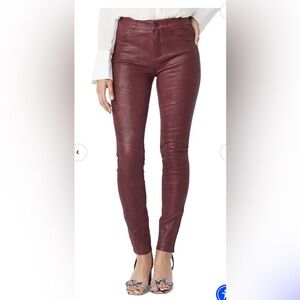 PAIGE Women's Skinny Pants in maroon/burgundy